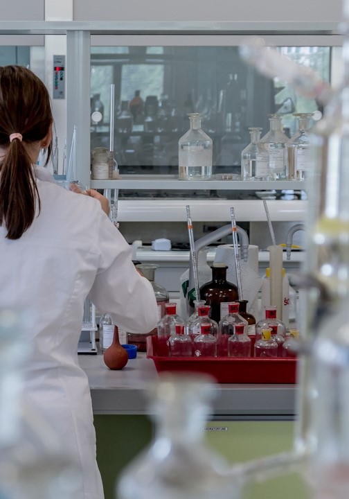 Lab technician at work